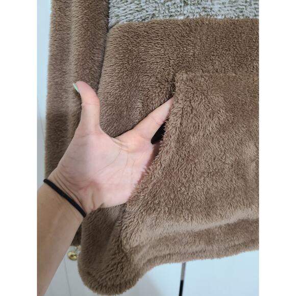 Merokeety large women's sherpa partial zip sweater - Picture 3 of 10